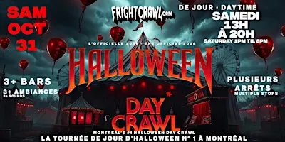 The Fright Crawl | Montréal Halloween Day Bar Crawl 2026 | Sat, Oct 31