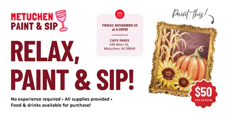 November Paint & Sip at Cafe Paris