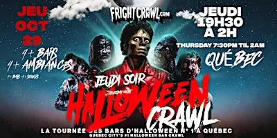 The Fright Crawl | Québec City Halloween Bar Crawl 2026 | Thurs, Oct 29