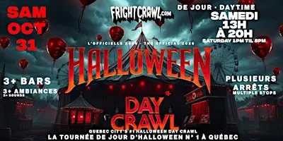 The Fright Crawl | Québec City Halloween Day Bar Crawl 2026 | Sat, Oct 31