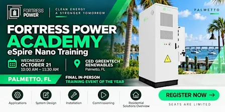 Fortress Power Academy: eSpire Nano National Training Tour - Palmetto, FL