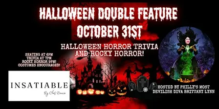 Hallowen Double Feature! Horror Trivia and Rocky Horror at Insatiable