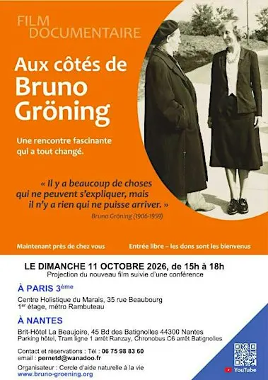 Film "Aux côtés de Bruno Gröning" suivie d’une conférence.