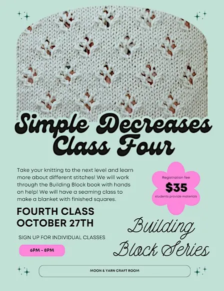 Building Block Series - Building Block Four - Simple Decreases