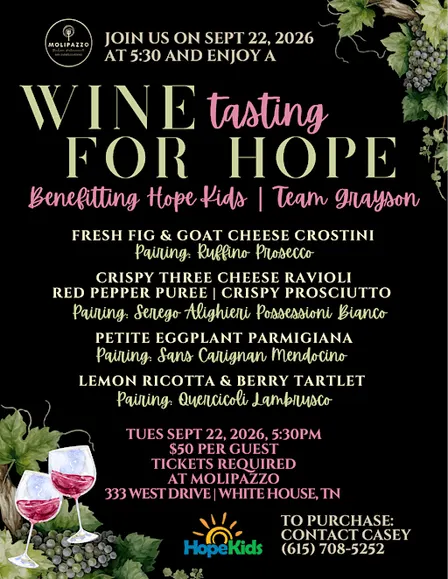 Wine Tasting for Hope