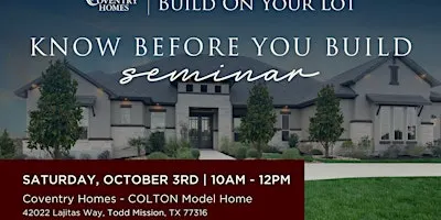 Know Before You Build Seminar - HOU