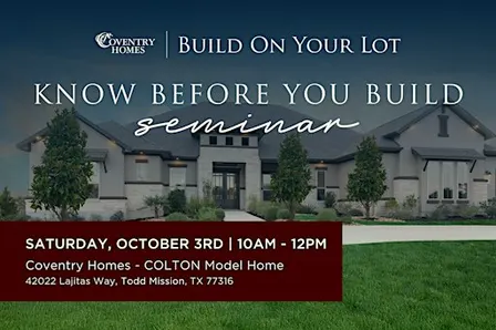 Know Before You Build Seminar - HOU