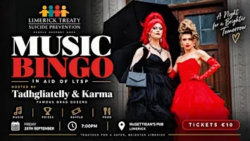 Music Bingo In aid of Limerick Treaty Suicide Prevention
