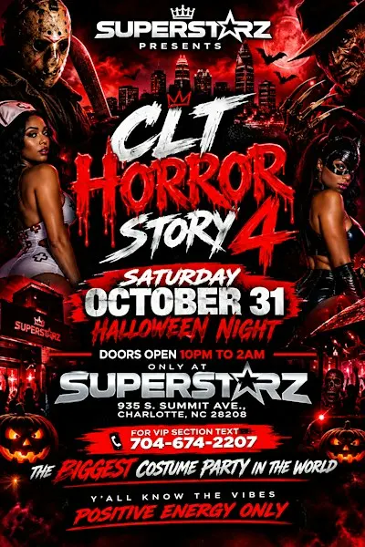 SATURDAY OCT 31ST HALLOWEEN NIGHT TEXT 704-674-2207 FOR TABLES