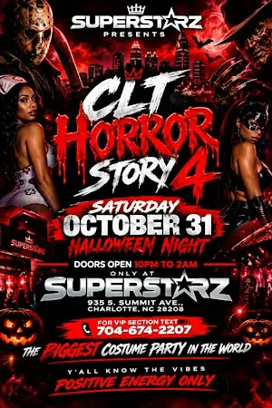SATURDAY OCT 31ST HALLOWEEN NIGHT TEXT 704-674-2207 FOR TABLES