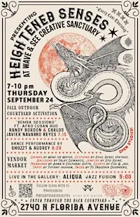 Heightened Senses : September : Jazz Fusion, Afro Cuban Duo, New Vendors