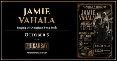 Hearsay Arlington Proud to Prent Jamis Vahala
