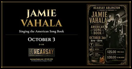 Hearsay Arlington Proud to Prent Jamis Vahala