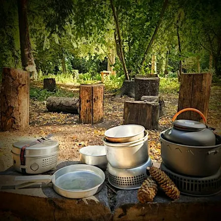 Camp cooking workshop using all kinds of cookers with WildFire Social Club