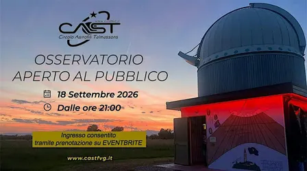 Apertura al pubblico dell'Osservatorio di Talmassons