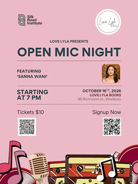 Open Mic Night with Silk Road Institute feat. Sanna Wani