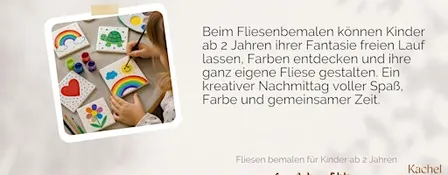 Fliesen bemalen für Kinder ab 2 Jahren