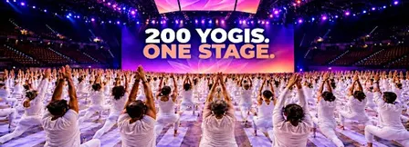 The yoga performance at the Happiness Festival!