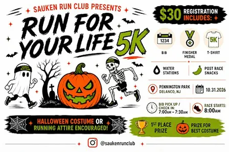 Sauken Run Club Presents: Run For Your Life 5K