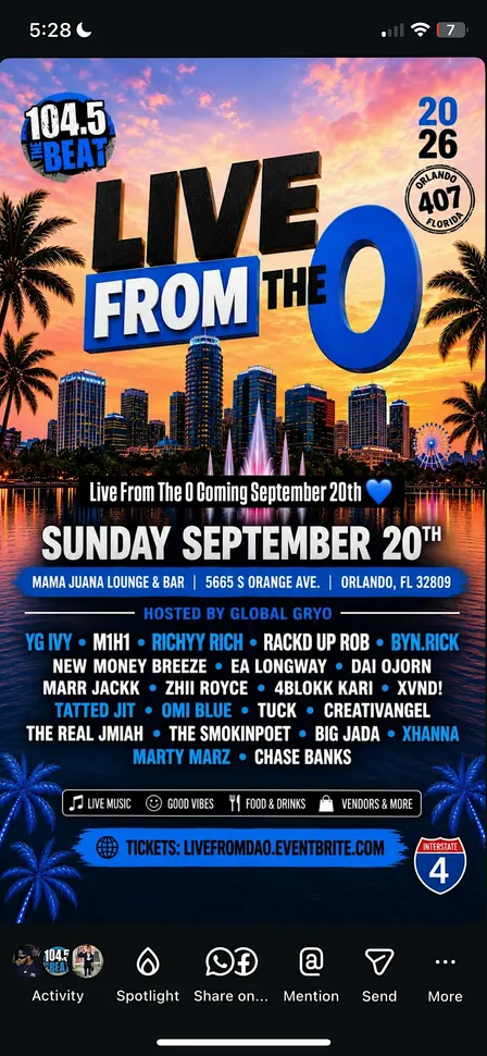 LIVE FROM THE O — ORLANDO’S NEXT GENERATION OF HIP-HOP