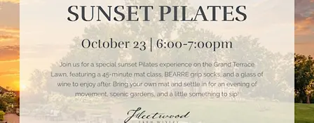 Sunset Pilates Class at Fleetwood