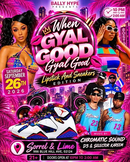 REGGAE & DANCEHALL PARTY BOSTON | LIPSTICK & SNEAKERS