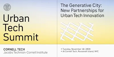 Urban Tech Summit 2026: The Generative City