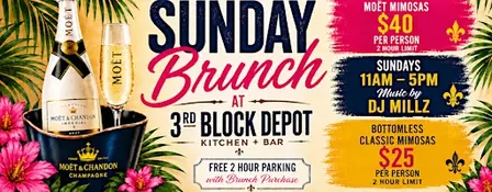 3rd Block Depot Sunday Moet Brunch with DJ Millz