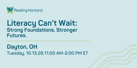 Literacy Can't Wait: Strong Foundations. Stronger Futures.