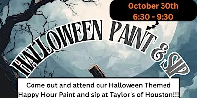 Halloween Edition Paint & Sip Night at Taylor's of Houston