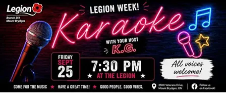 Karaoke at the Mount Brydges Legion
