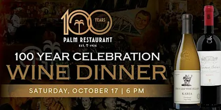 The Palm's 100th Anniversary Wine Dinner - Miami
