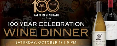 The Palm's 100th Anniversary Wine Dinner - Orlando