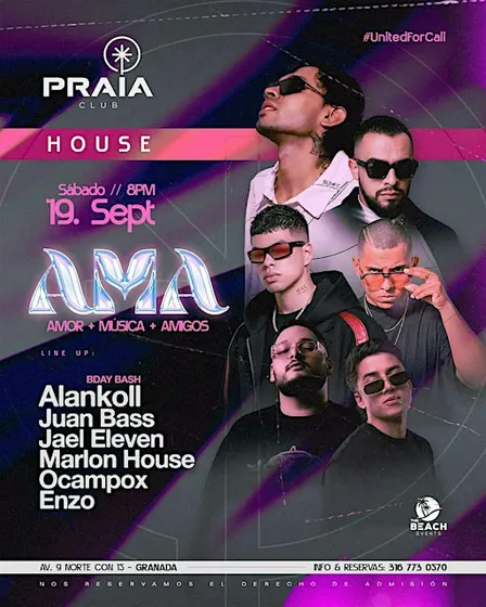 AMA EN PRAIA CLUB (SÁBADO 19 DE SEPTIEMBRE)