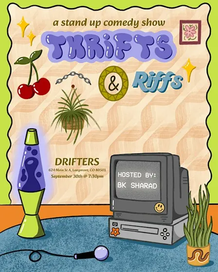 Thrifts & Riffs at Drifters! A stand up comedy show