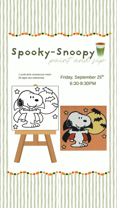 Spooky Snoopy: Paint and Sip
