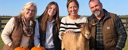 Pumpkin Carving with Goats