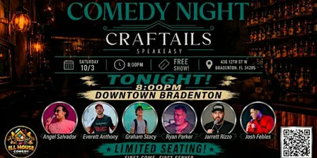 COMEDY NIGHT AT Craftails Speakeasy brought to you by 
ILL HOUSE COMEDY