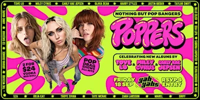 Poppers Nothin' but Pop Bangers Party!  FRI SEPTEMBER 18