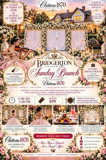 Bridgerton Inspired Sunday Brunch (2 dates only)