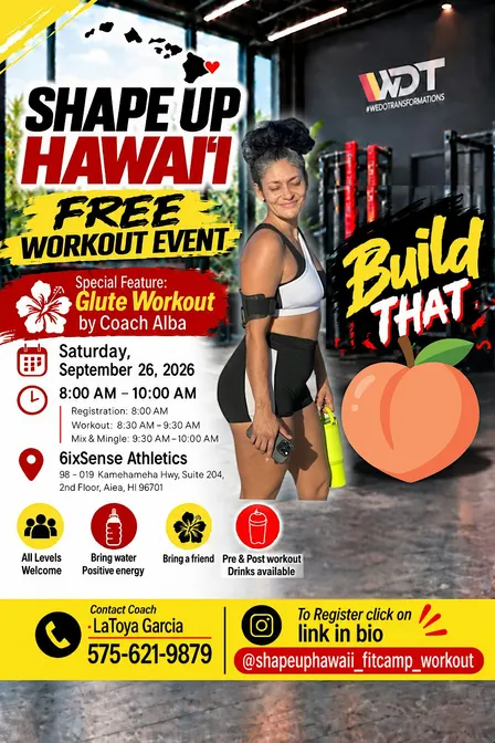 Shape Up Hawaii : Build That Booty – Free Glute Workout Party