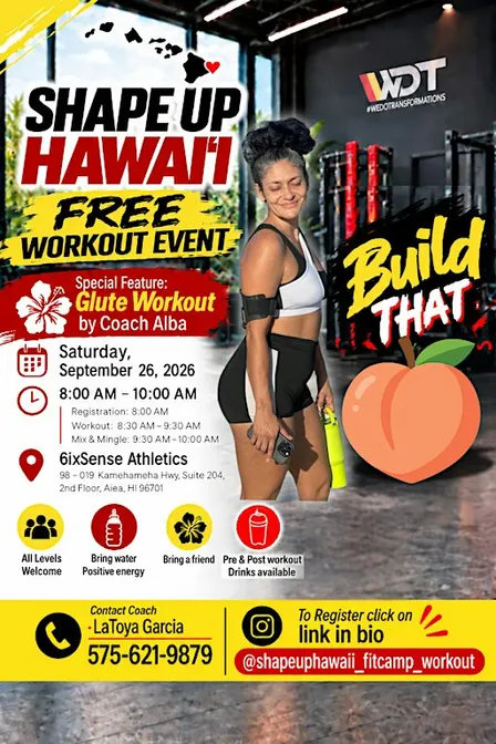 Shape Up Hawaii : Build That Booty – Free Glute Workout Party