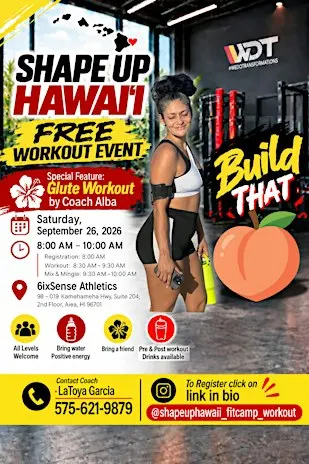 Shape Up Hawaii : Build That Booty – Free Glute Workout Party
