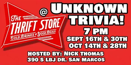 Unknown Trivia at The Thrift Store.