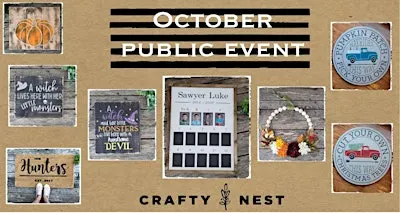 October 8th Public Night at The Crafty Nest