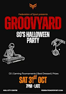 GROOVYARD: 80s HALLOWEEN PARTY | Federation of Sport