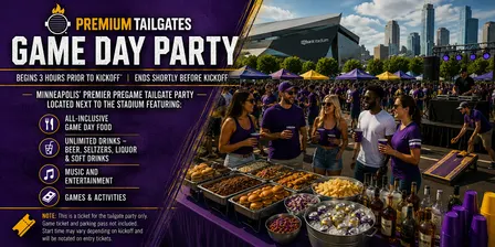 Premium Tailgate Party: Minnesota Vikings vs. Indianapolis Colts