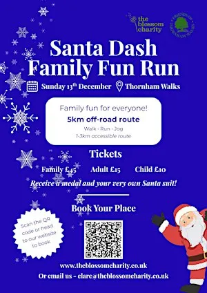 Santa Dash for The Blossom Charity and Friends of Thornham Walks