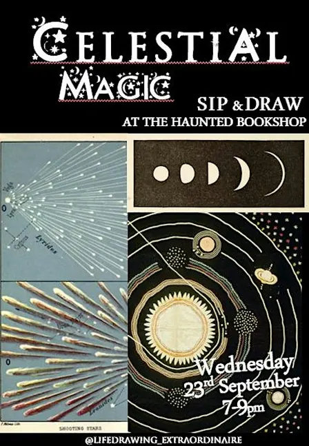 Sip & Draw at The Haunted Bookshop - Celestial Magic