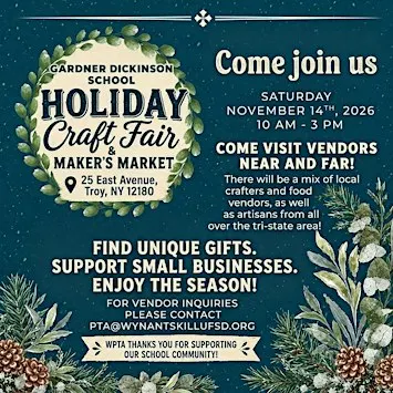 Wynantskill PTA Holiday Craft Fair and Maker’s Market
